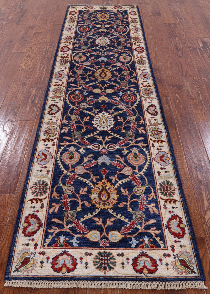 Persian Tabriz Handmade Wool Runner Rug 2' 7" X 9' 10" Q8398