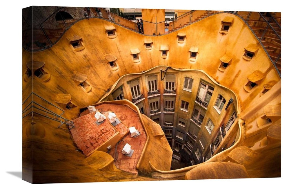 "Antoni GaudaA??S La Pedrera" Canvas by Nora De Angelli, 22x15"