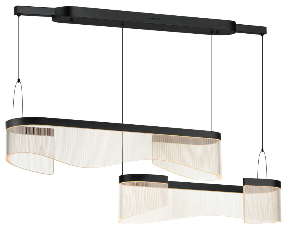ET2 E24774-133 Sonata 48"W LED Linear Chandelier - Black