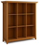 Solid Wood 48" X 44" 9 Cube Bookcase And Storage Unit In Light Golden Brown