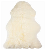 Milan Shearling Single Sheepskin Rug 2'x3', Ivory
