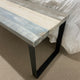 Bedroom or Entryway Bench, Heavy Duty Industrial Metal Legs, Farmhouse Mix, Length 70", Fits California King Bed