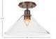 Blacksmith 1-Light Semi-Flush, Clear Bubble
