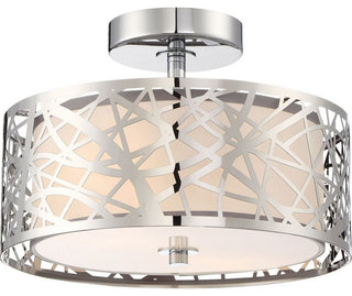 Abode 2-Light Semi-Flush Mount, Polished Chrome