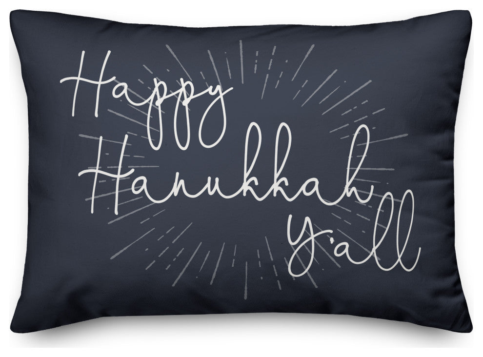 Happy Hanukkah Y'all 14"x20" Throw Pillow