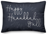 Happy Hanukkah Y'all 14"x20" Throw Pillow