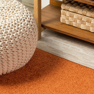 Haze Solid Low-Pile Runner Rug, Red, 4 X 6