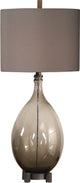 New Uttermost Saimara Charcoal Glass Lamp