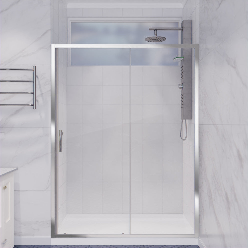 ANZZI Halberd Framed Sliding Shower Door, Polished Chrome, 48" X 72"