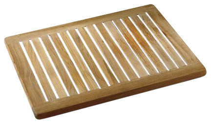 Mat, Teak Outdoor Indoor Doormat, Large, 24" x 30"