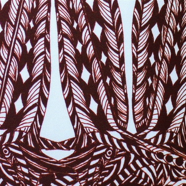 Pillow Decor - Partridge Stamp Marsala Throw Pillow 20x20