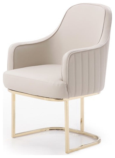 Gray Gold Modern Dining Chair
