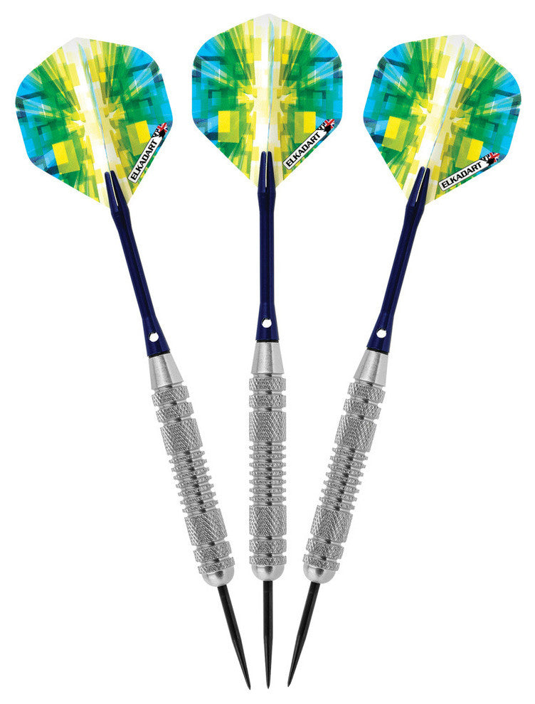 Elkadart Prism Ringed Silver Steel Tip Darts, 23 Grams