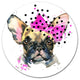 Fashionable French Bulldog, Animal Round Wall Art, 36"