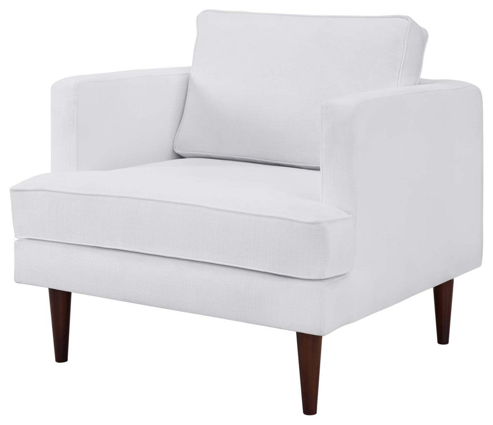 Armchair and Sofa Set, Fabric, White, Modern, Living Lounge Hotel Hospitality