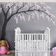 Weeping Willow Tree Decal With Cherry Blossoms, Scheme B, Standard + 15" Ext