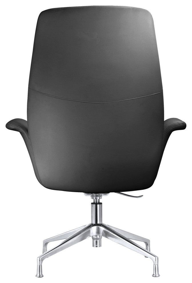 LeisureMod Summit Modern Office Chair With Adjustable Height and Swivel, Black