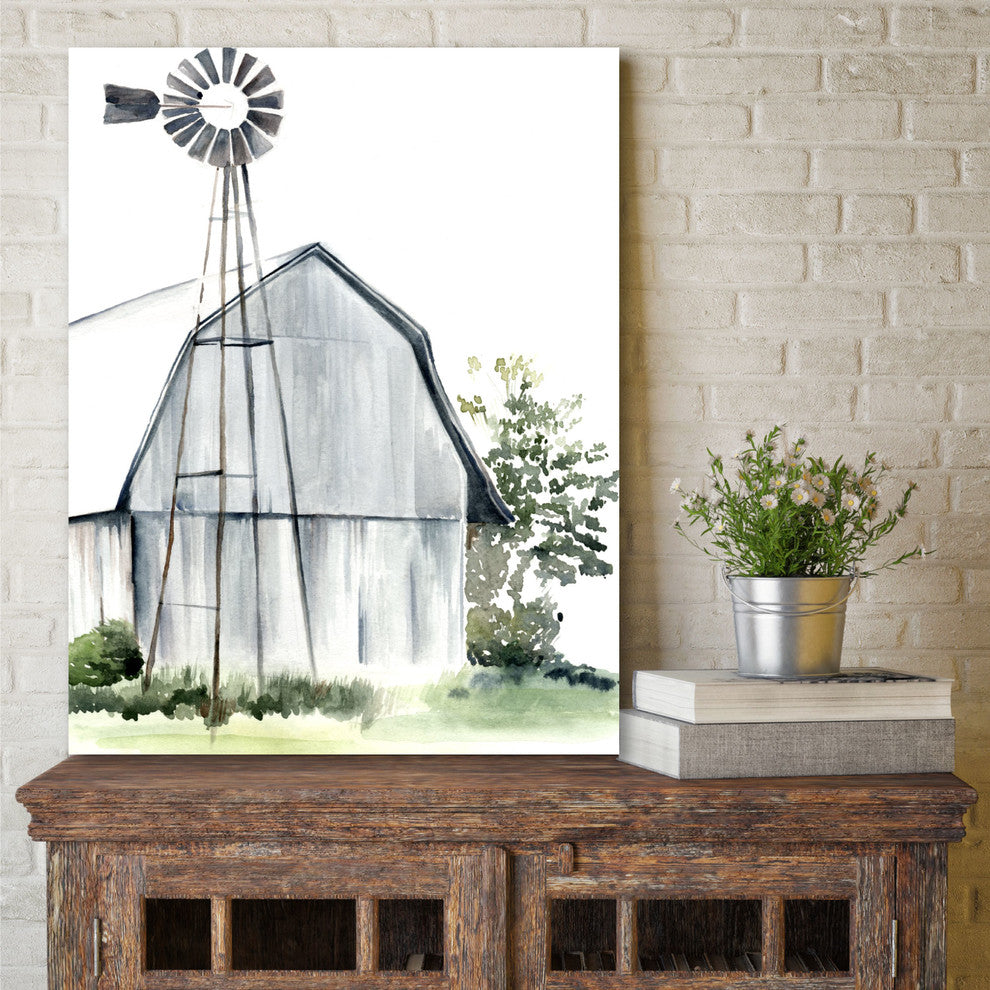"Watercolor Barn I" Gallery-Wrapped Canvas Wall Art, 16"x20"