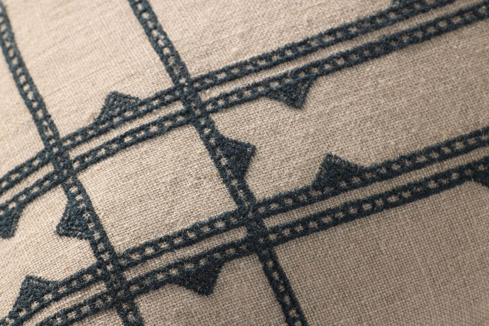 Loloi PLL0201 Natural / Blue 18'' x 18'' Cover Only