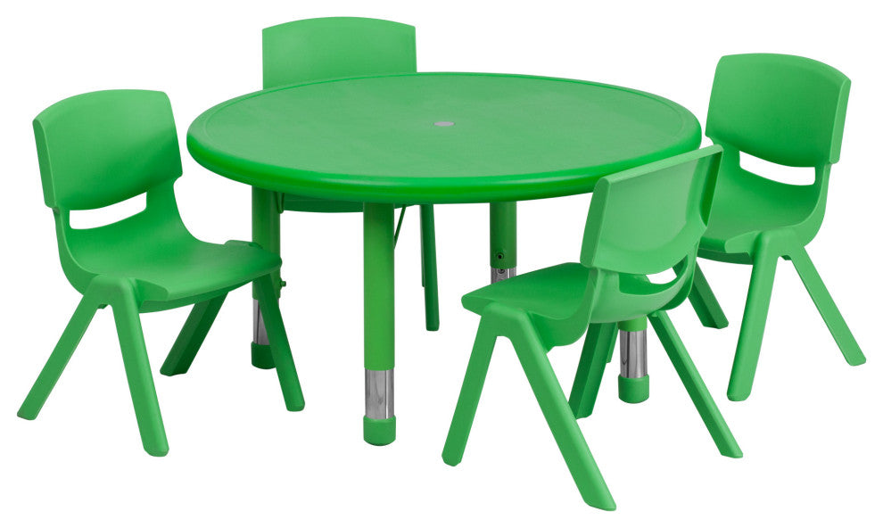Roseto FFIF44902 Five Piece Plastic Framed Classroom Set - Green