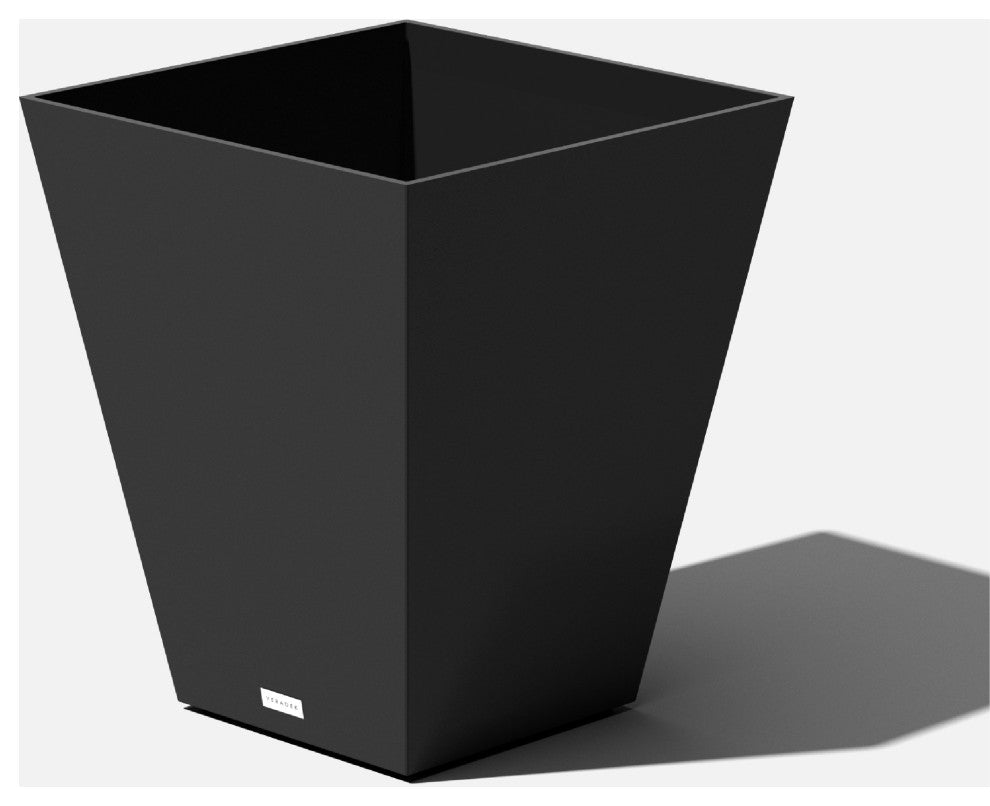 Nobleton Square Planter, Black, 22 Inch, 1 Pack