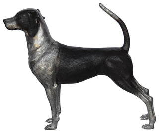 Foxhound Dog Bronze Statue -  Size: 31"L x 7"W x 24"H.