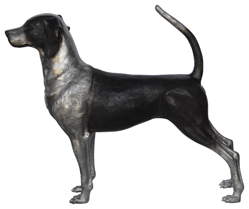 Foxhound Dog Bronze Statue -  Size: 31"L x 7"W x 24"H.