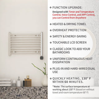 HEATGENE Smart Towel Warmer With Timer and Temperature Control, Brush