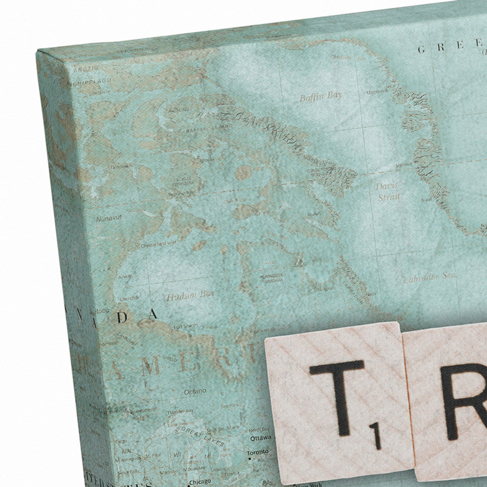 Travel the World 16"x16" Print on Canvas