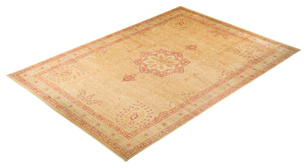Mogul, One-of-a-Kind Hand-Knotted Area Rug Yellow, 12'2"x17'8"
