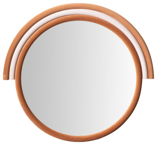 Lally Wall Mirror, Terracotta, Round