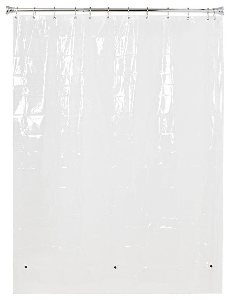 Utopia Alley 4.8G Clear PEVA Shower Liner - Clear Shower Curtain Liner, 72"X72"