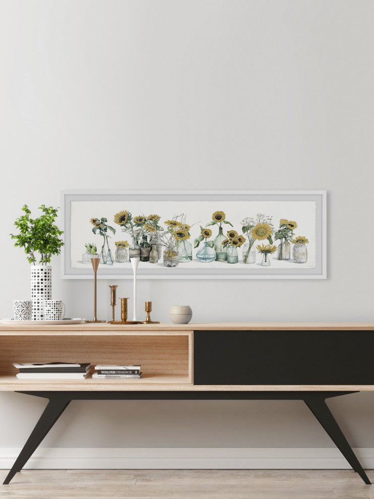 "Lovely Sunflowers" Framed Painting Print