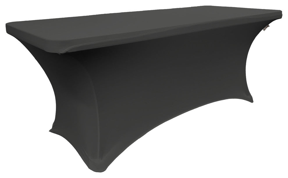 LA Linen Rectangular Spandex Table Cover, Black, 72"x30"x30"