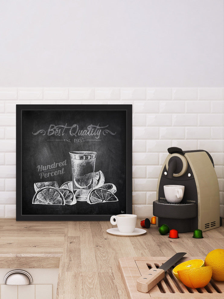 "Est. 1935 Tequila" Framed Painting Print, 32"x32"