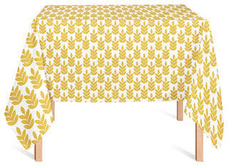 Leaf Pattern Yellow 58x58 Tablecloth