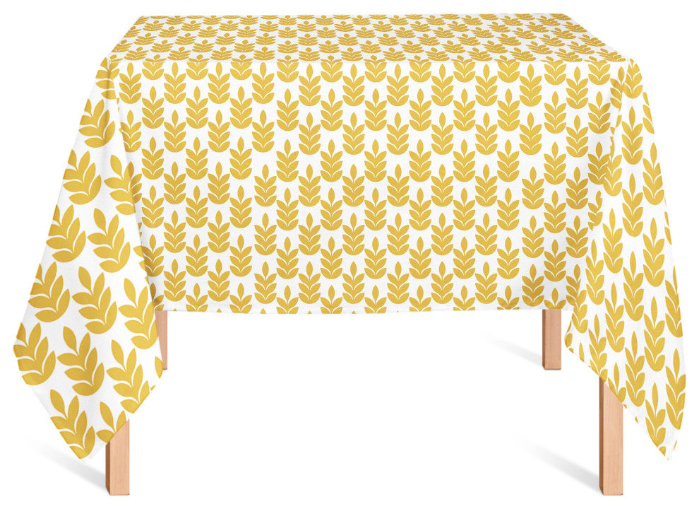 Leaf Pattern Yellow 58x58 Tablecloth