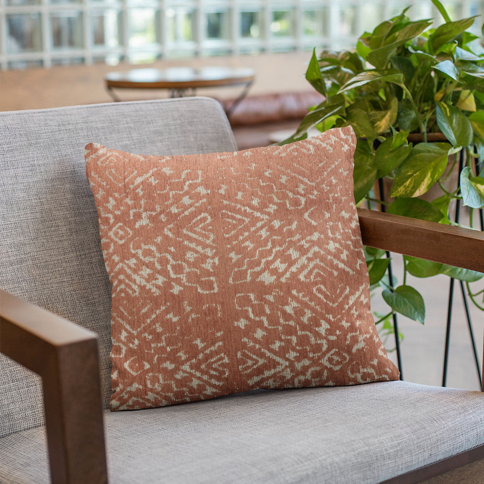 Plutus Red Diamonds Luxury Throw Pillow, 20"x20"