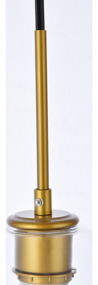 Living District Gene 1-Light Plug-In Pendant Brass