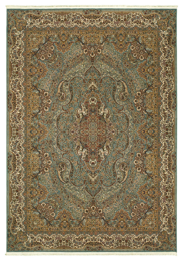 Oriental Weavers Masterpiece Blue/ Gold Oriental Indoor Area Rug 5'3"X7'6"