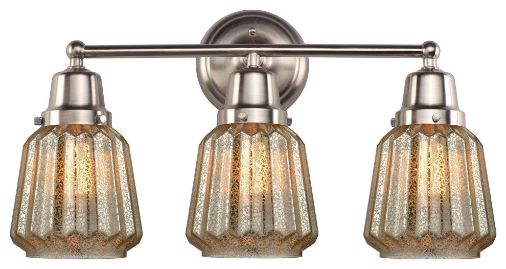 Innovations 623-3W-SN-G146 3-Light Bath Vanity Light, Brushed Satin Nickel