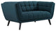 Modway Bestow Upholstered Fabric Loveseat, Blue