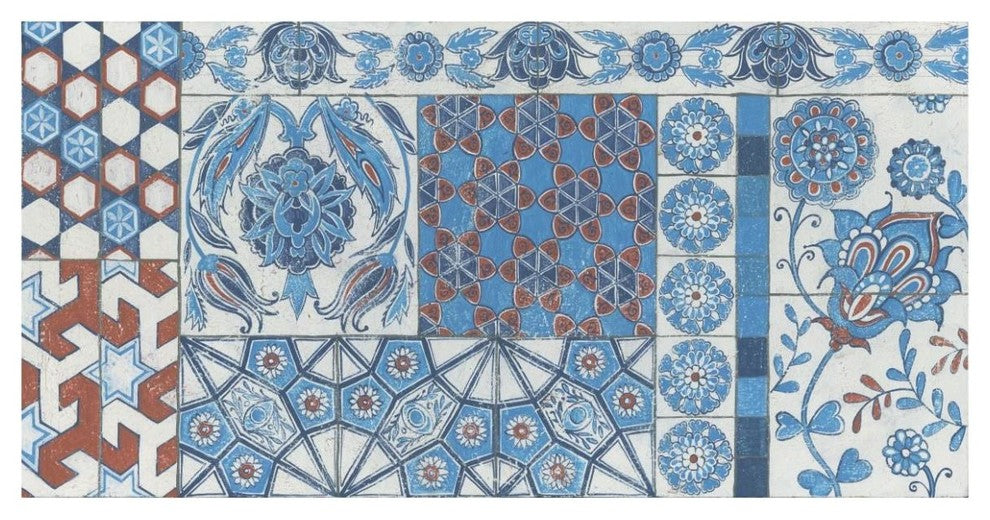 "Turkish Tiles" Digital Paper Print by Kathrine Lovell, 62"x32"