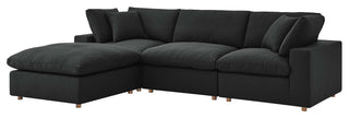 Modular Sectional Deep Sofa Set, Black, Fabric, Modern, Lounge Cafe Hospitality