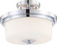 Contemporary Soho 2-Light Semi-Flush, Polished Chrome Finish