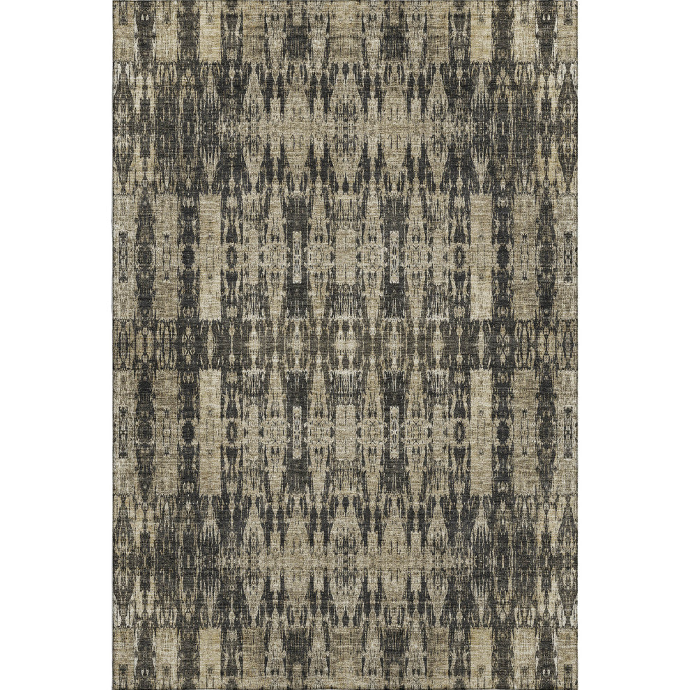Premium Machine Washable Mayfield AMF580 Black 5' x 7'6" Rug