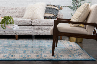 Unique Loom Light Blue Aigen Salzburg 2'x3' Area Rug