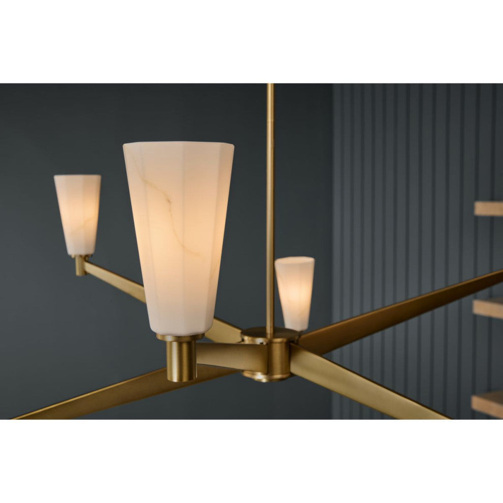 Tosca Collection Six-Light Luxe Chandelier, Matte Black