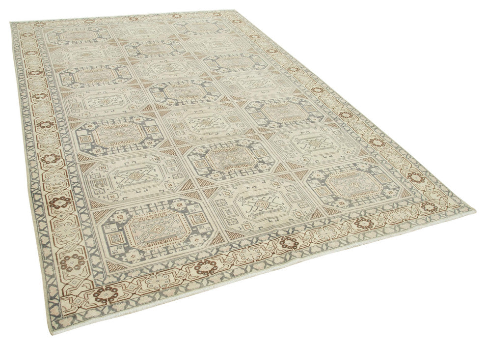 Rug N Carpet - Handwoven Turkish 6' 5'' x 9' 7'' Distressed Area Rug