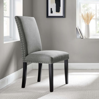 Parcel Dining Upholstered Side Chair, Light Gray